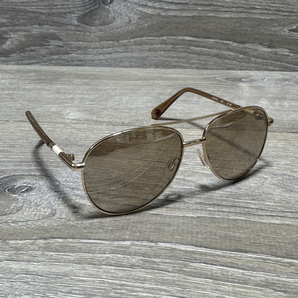 BCBGeneration Sunglasses Womens Gold Brown Aviator Tinted Metal‎ BG3025 651